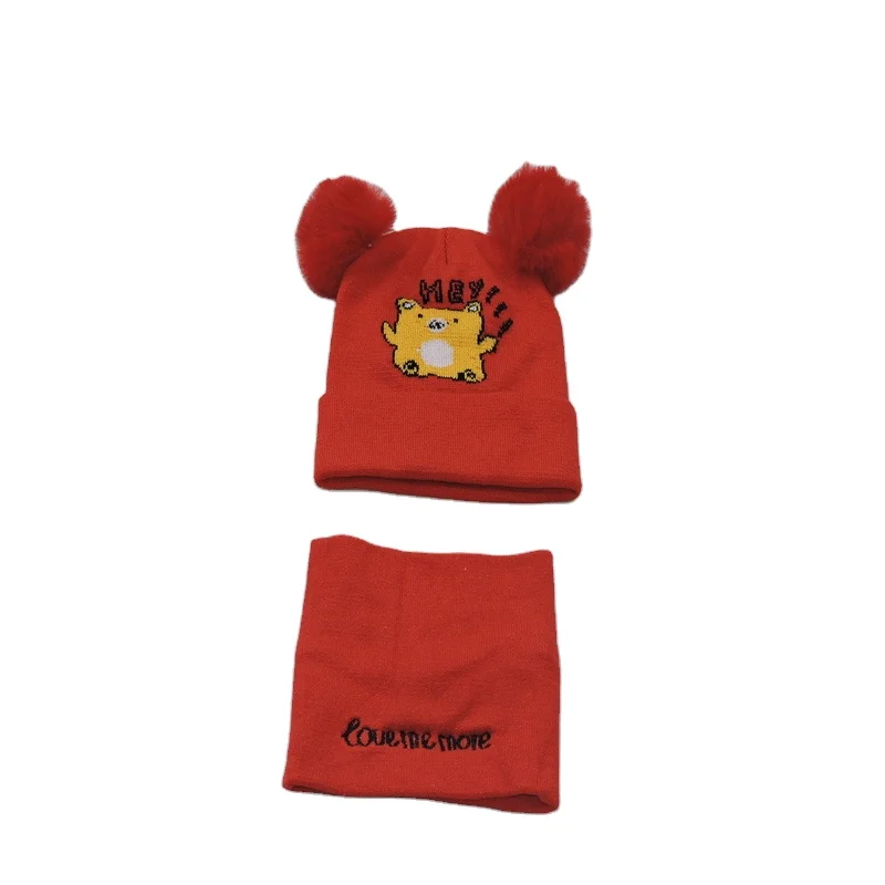 Детский зимний комплект с помпоном