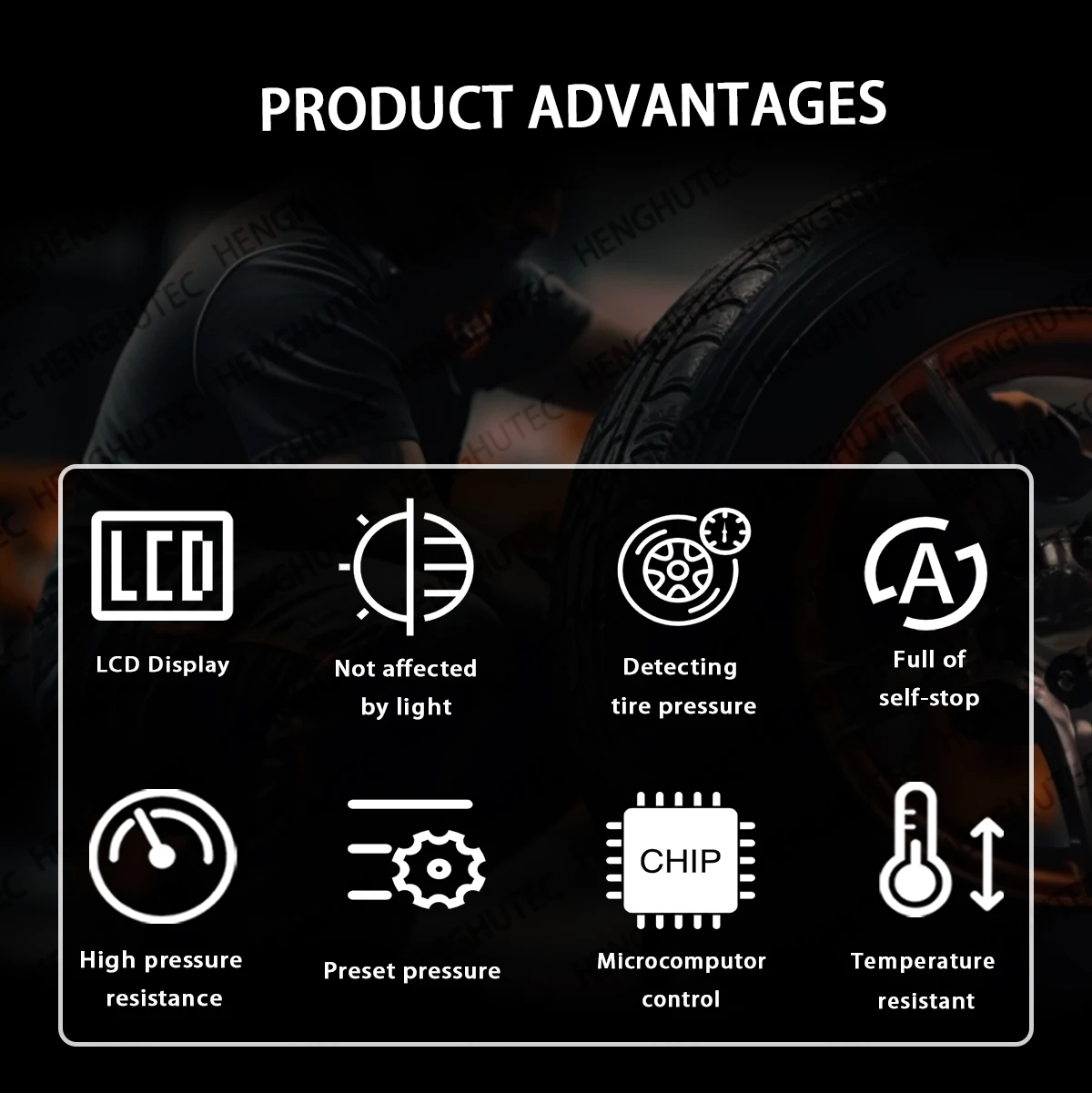 Best Selling Fully Automatic Tire Inflator Preset Pressure Automatic Inflation and Deflation Car Tire Inflator