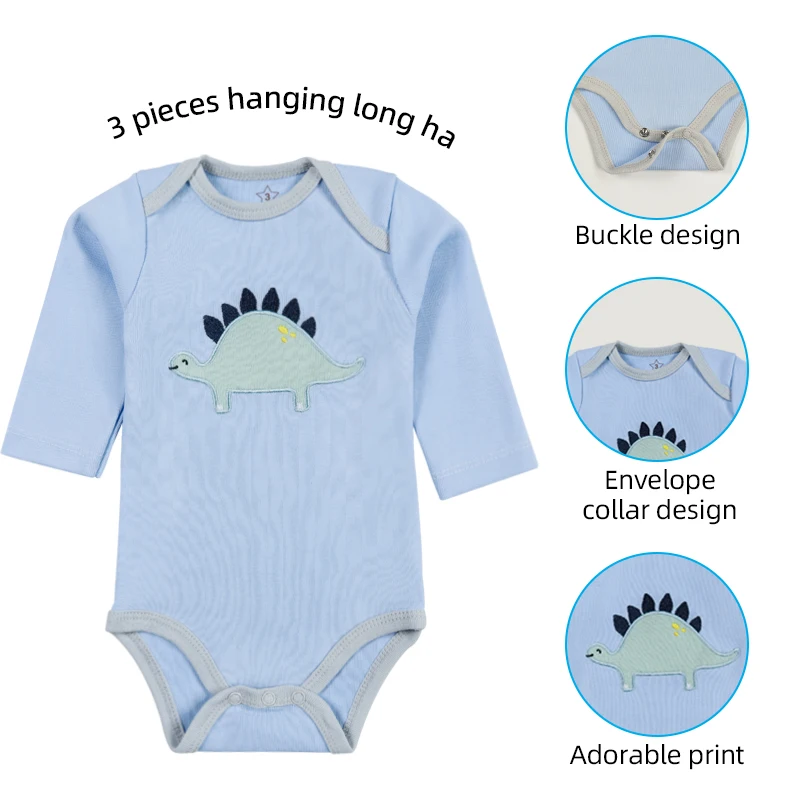 Wholesale Newborn baby long sleeve bodysuits Clothes Romper set baby clothes for boys and girls 6-24m Cotton Baby Onesie Factory