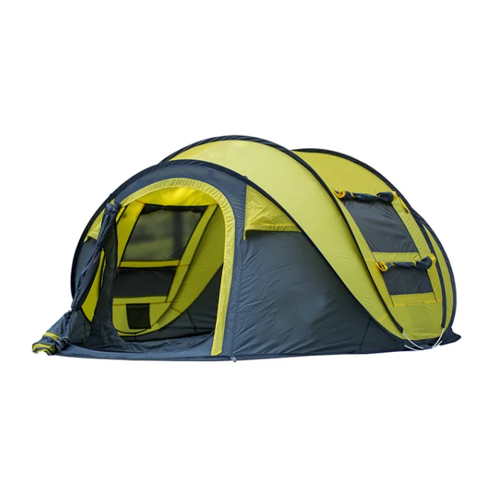 Quick Open Waterproof Pop Up Tent 3-4 Person Rain Proof Camping Single Layer Portable Fast Outdoor Automatic Tent