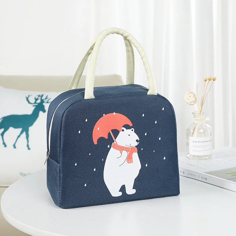 Wholesale Fashion Waterproof Tote Lunch Bags Cartoon Thermal Insulated Food Bags Portable Picnic Lunch Bag For Men Women Kids