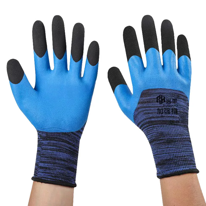 Heavy Duty Construction Work Protection Equipment Latex Breathable Strengthened Safety Work Gloves