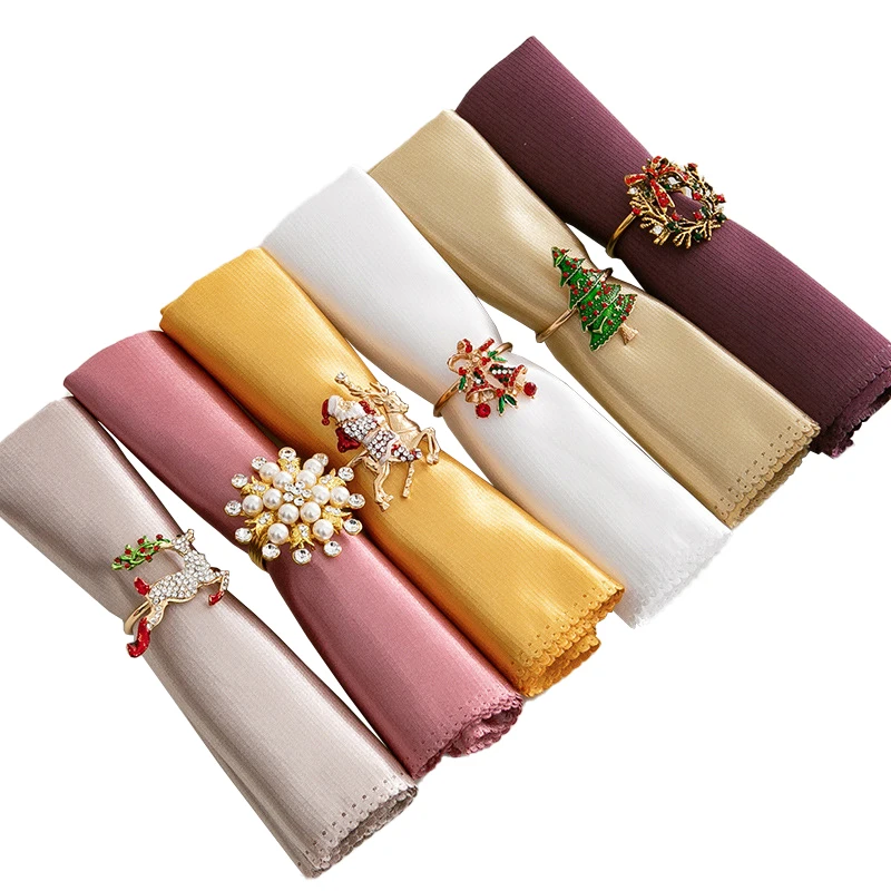 
 Высококачественная фабричная оптовая продажа на заказ скатерть из полиэстера для свадебной вечеринки украшение стола салфетка  