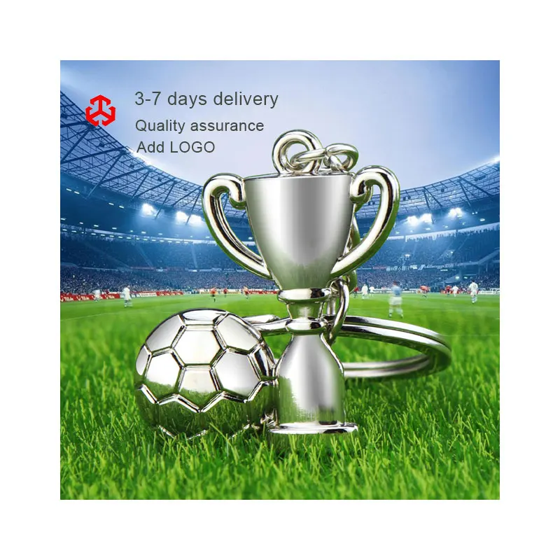 Ready to ship metal keychain for engraving key ring football metal keychain gold color