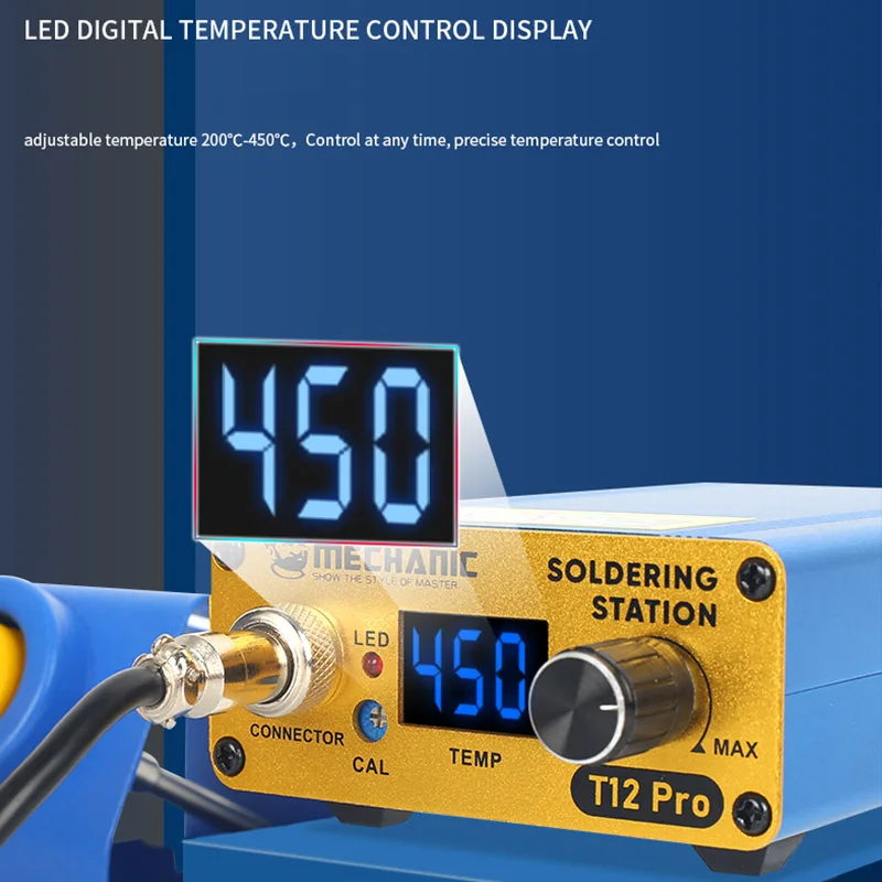 Mechanic T12 Pro Soldering Station Fast Heating Thermostatic 72W Soldering Iron For Motherboard Bga PCB Repair
