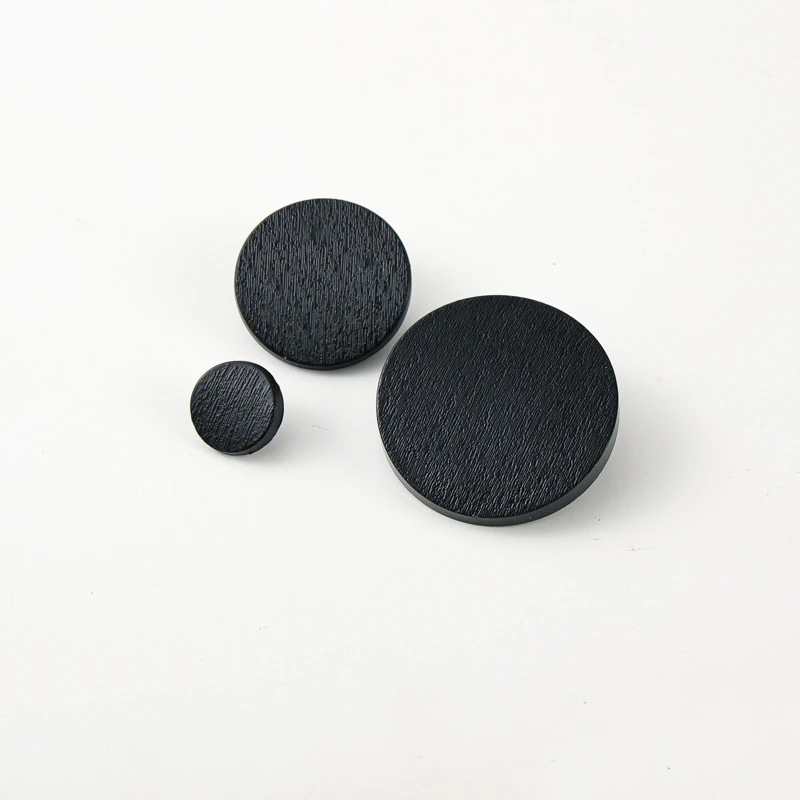 New Metal Hand-Sewn Buttons Round Alloy Flat Sand Gold Buttons Simple Sweater Coat With Foot Buckle