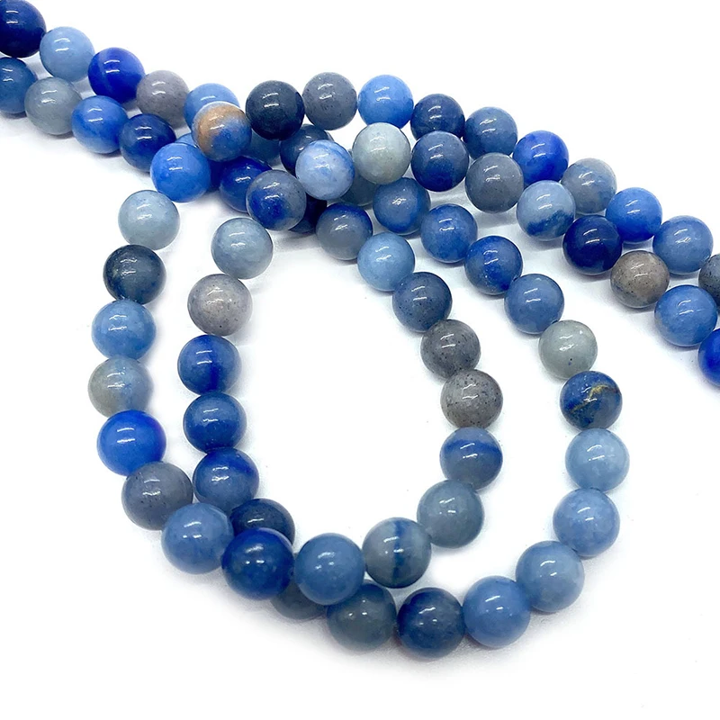 Natural Stone Beads Vlue Sapphire For Jewelry Making Blue Loose Beads 6mm-10mm Vertical Hole Beads