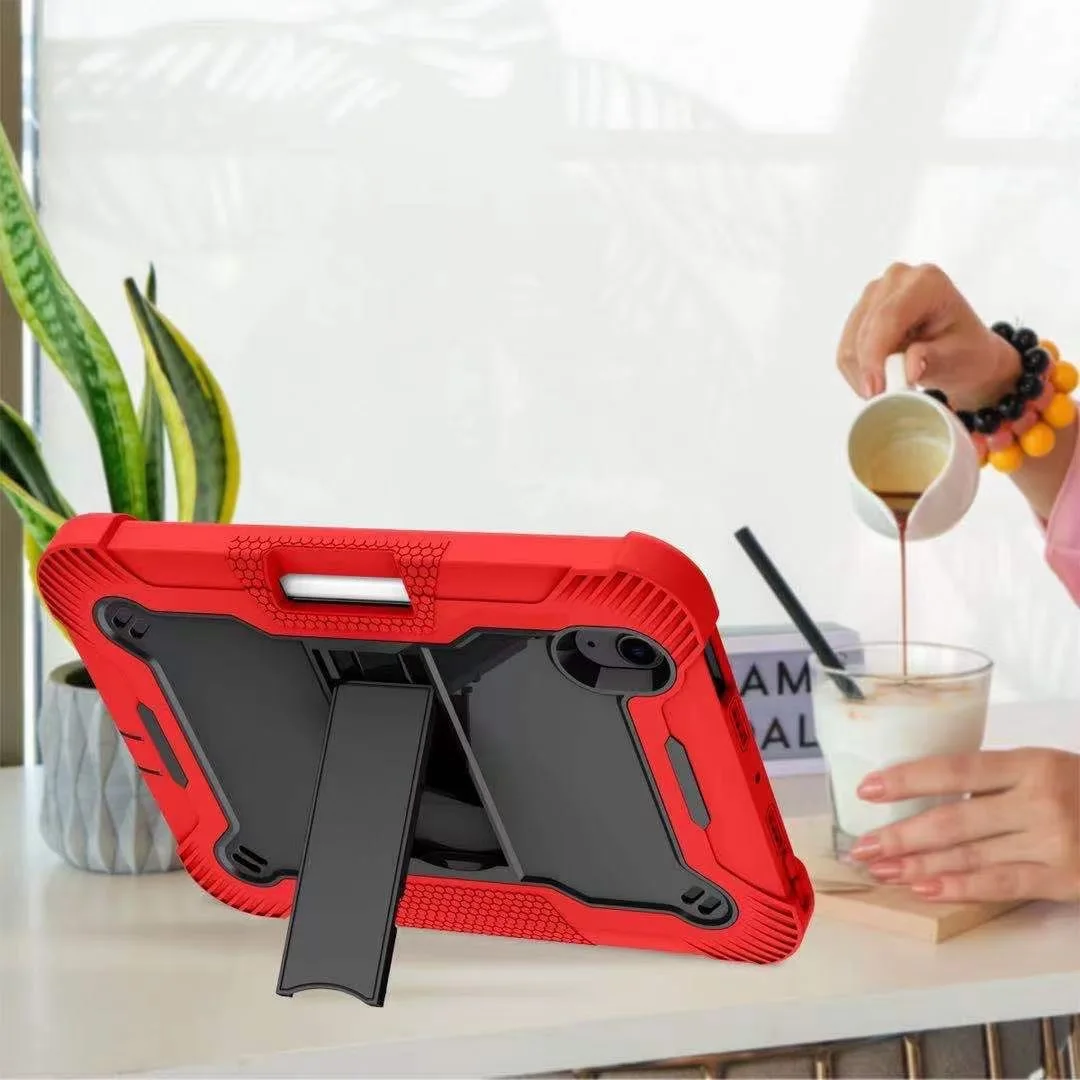 Tablet Case Heavy Duty Shockproof Rugged Hybrid Hard Soft Bumper Kickstand Case For iPad Mini 6