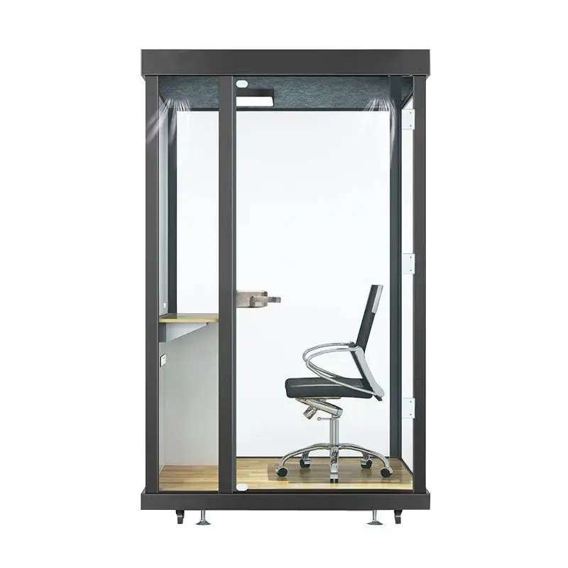 Outdoor Modern Soundproof Glass Multi-functional Telephone Booth Mobile Office Pod