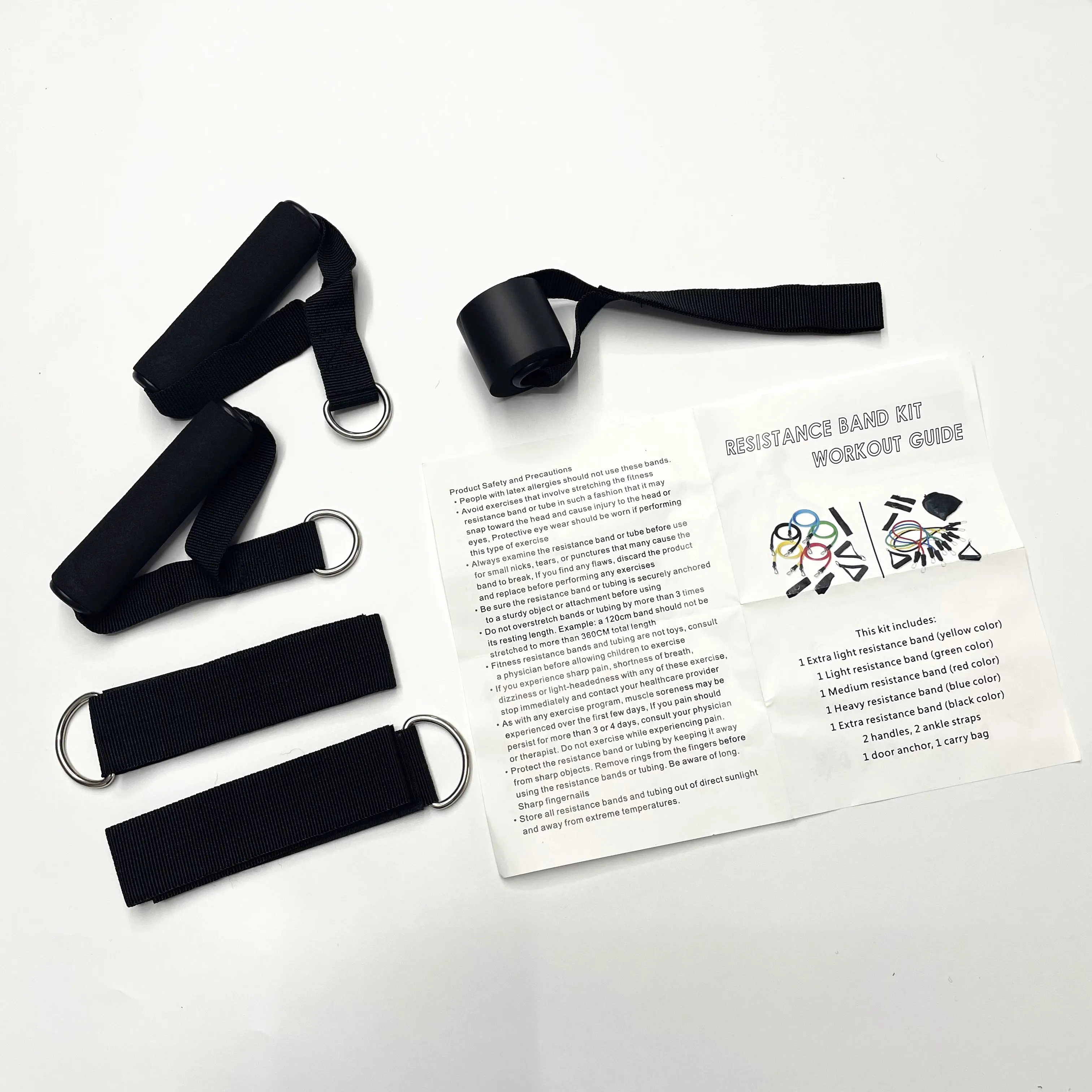 100 lbs custom logo Rubber Exercise bands resistance with handles 11 pcs elastic gym pull up bands with carry bag