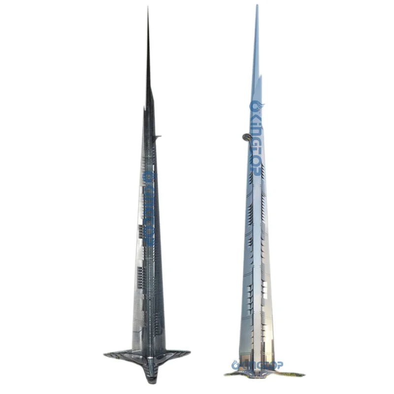 Custom Kingdom Tower Dubai Tallest Tower 3D Desktop Decoration Dubai World Renowned Architecture Jeddah Tower Creative Gift