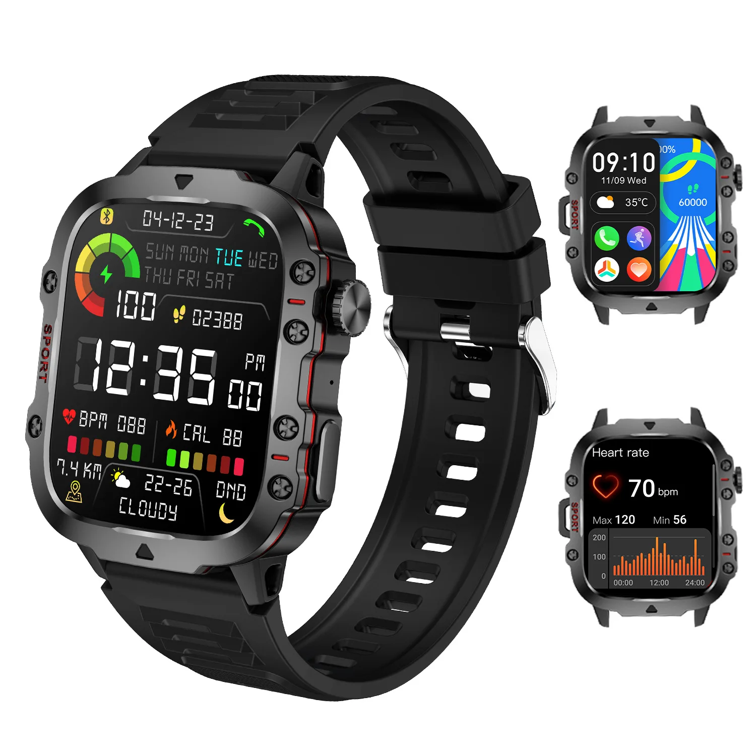 China Manufacturers Original QX11 Smart Watch 1.96 Inch Sports Outdoor Fitness Tracker Waterproof Smartwatch For Men