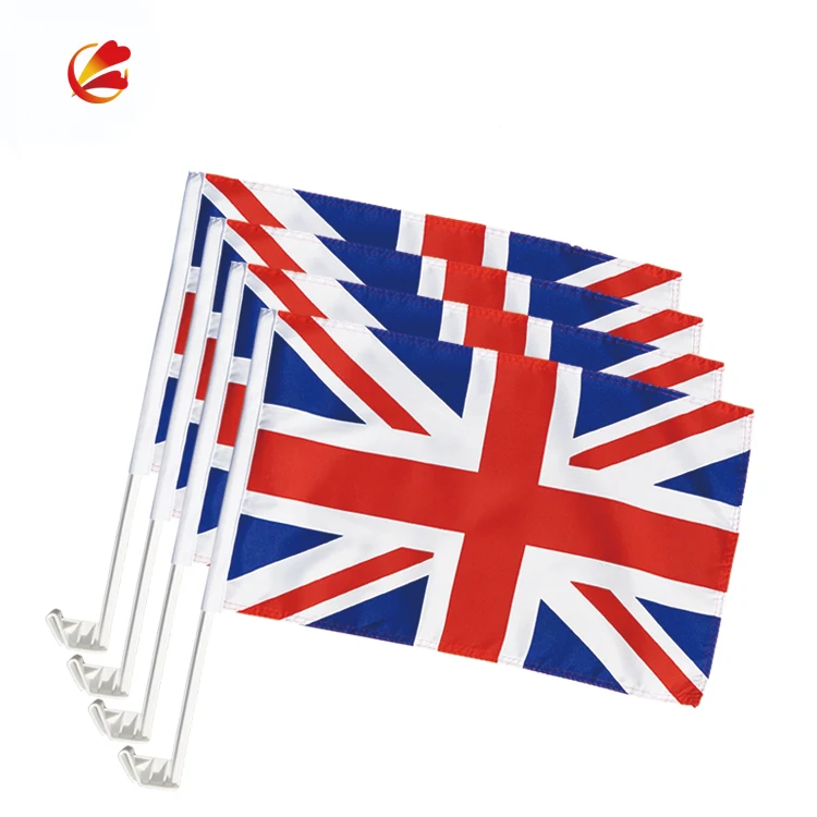 Custom plastic rod custom size diplomatic car flag