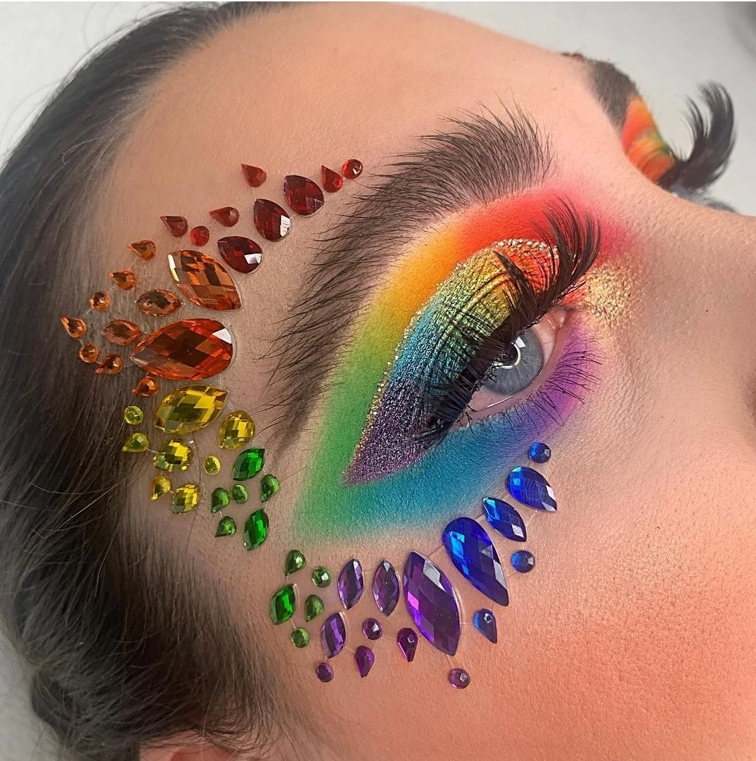 Christmas pop face makeup crystal face sticker waterproof face jewels Christmas makeup glitter diamond tattoo