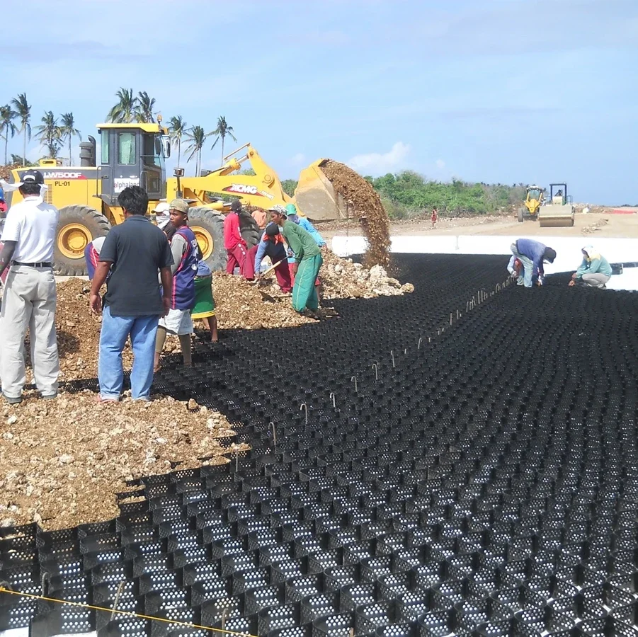 Manufacturer Black Geocell Gravel Grid Road Construction