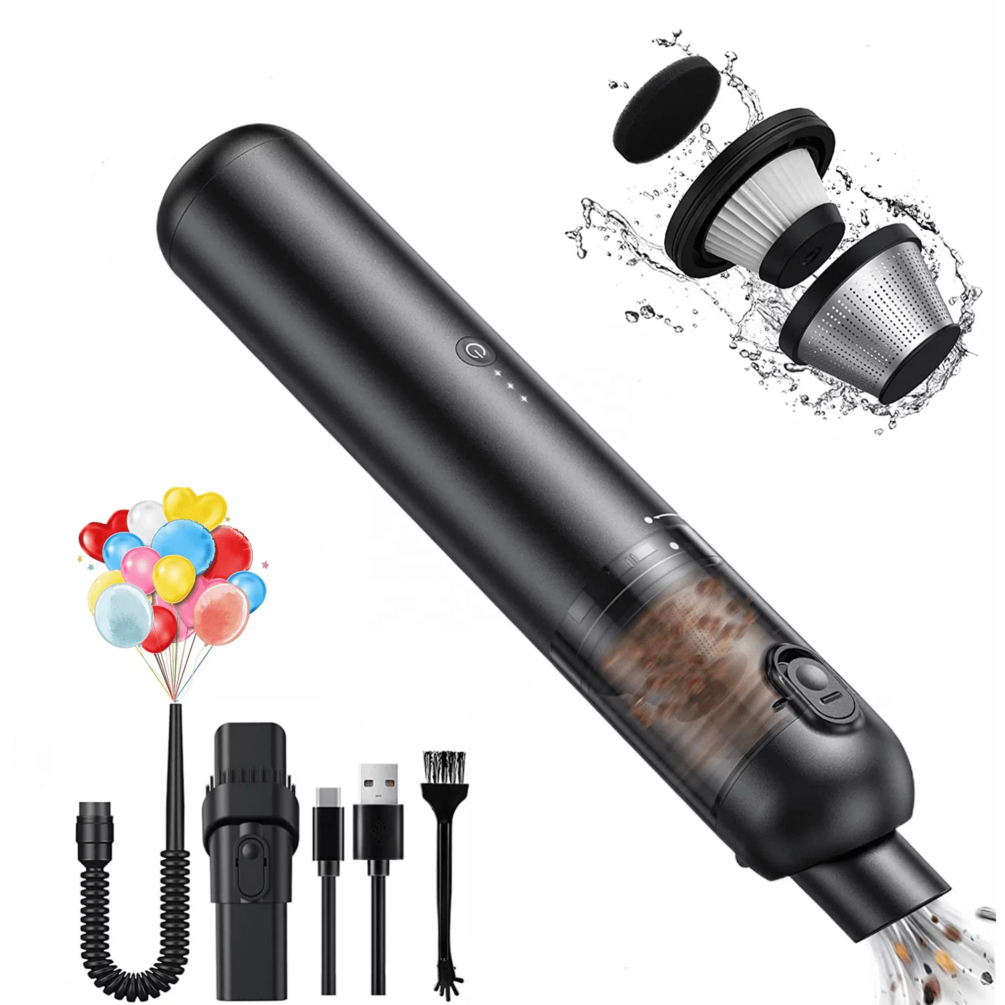 Moosoo Cordless Handheld Vacuum Cleaner With Air Blower, 16KPa Powerful Suction, Portable Car Vacuum