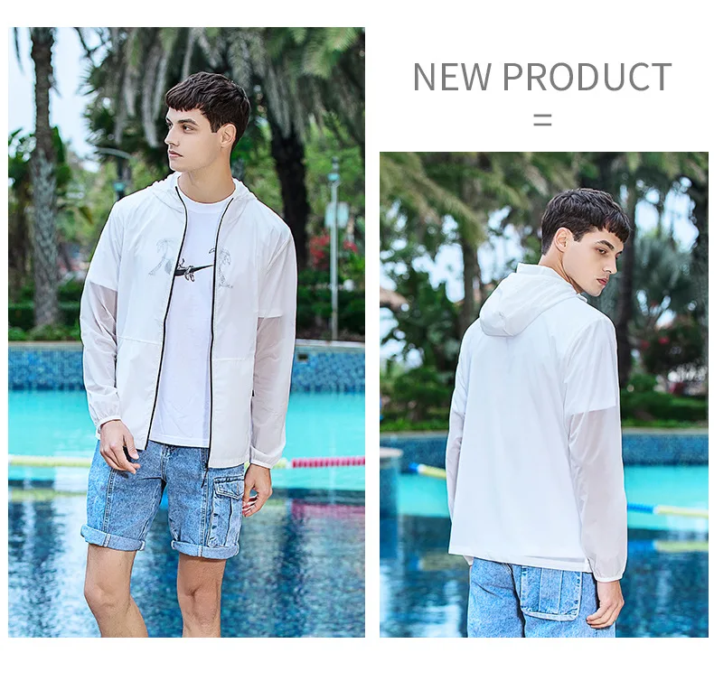 Multifunction Summer Sun Protection Clothing Polyester Outdoor Thin And Light Rash Guard For Men