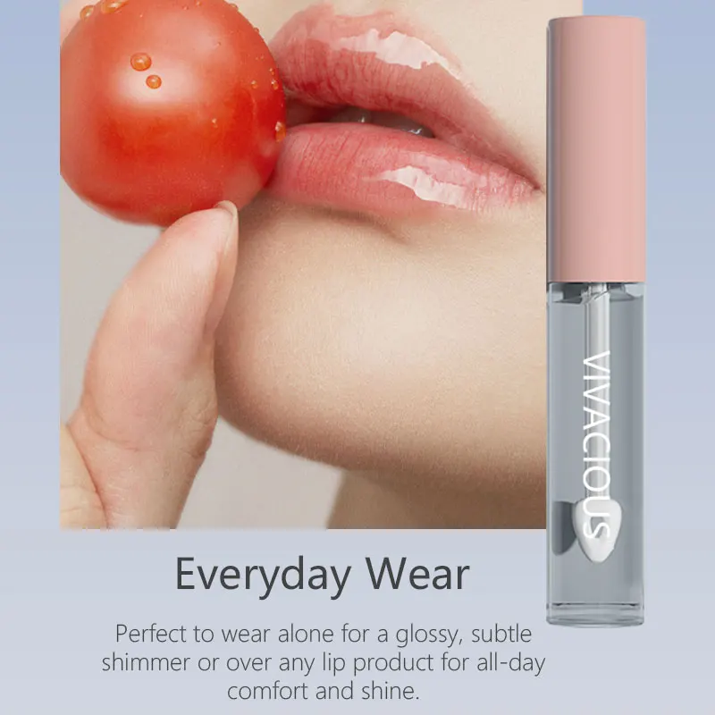 Vivacious High Shine Lip Gloss Clear Oil with Olea Europe (Olive) Fruit Oil