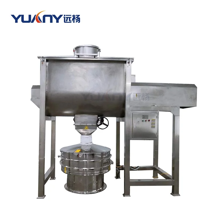 304/316 Concrete Horizontal Batch Mixer Powder Mixing Machine Ribbon Blender Factory Industrial Stainless Steel 0-40r/pm /