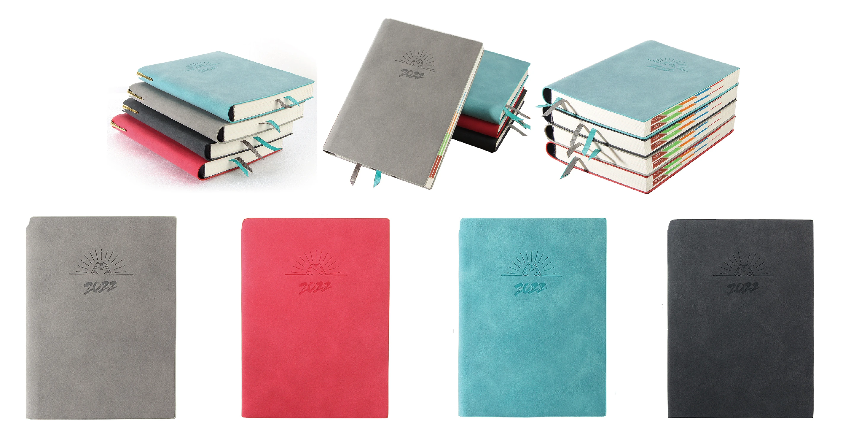 Classic hardcover office school notebook stationery, fine bandage planning notebook