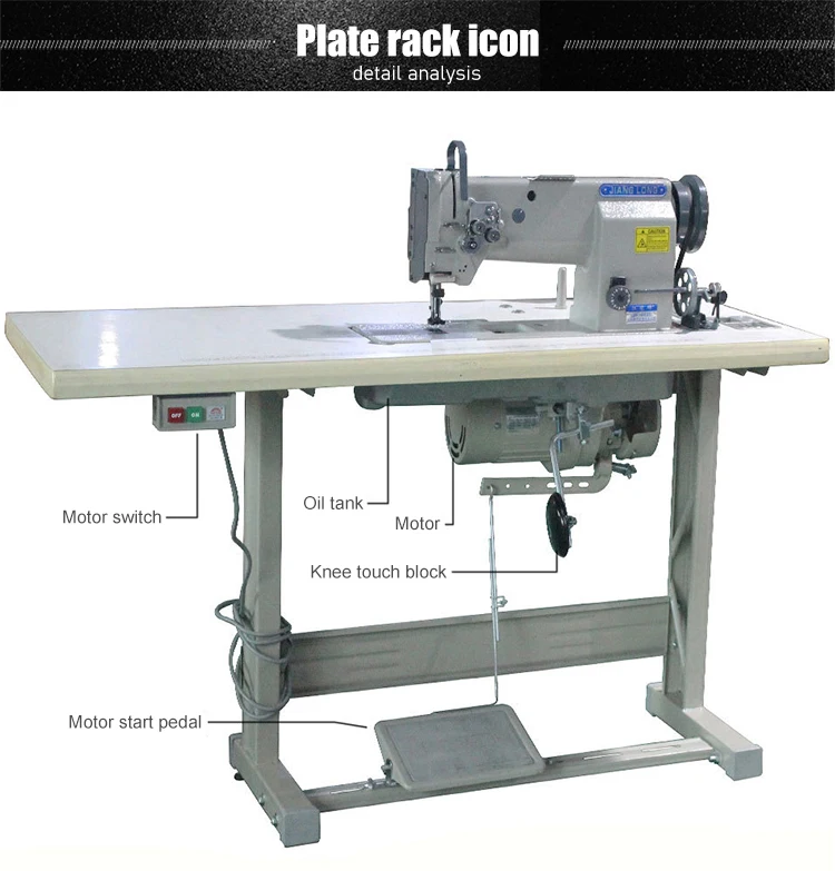 4400 chinese guangdong single needle walking foot with table and motor lockstitch price sewing machine 550w  factories in china