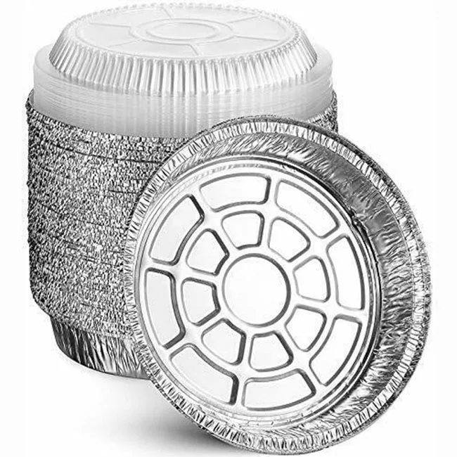 Aluminum Foil Container With Different Capacity Disposable Food Grade Plate