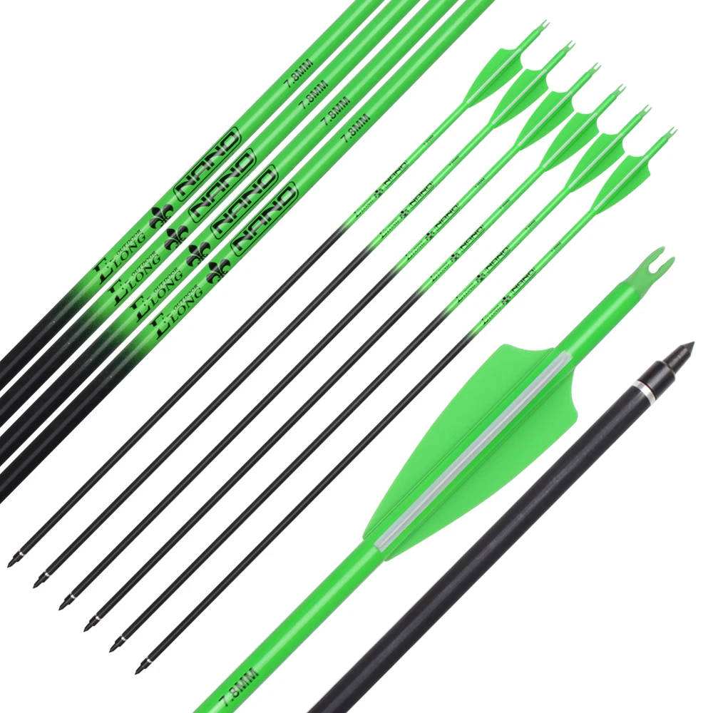 Elong Archery 7.8mm Rollfiberglass Arrows Bi-color High Quality Arrows For Outdoor Shooting Hunting