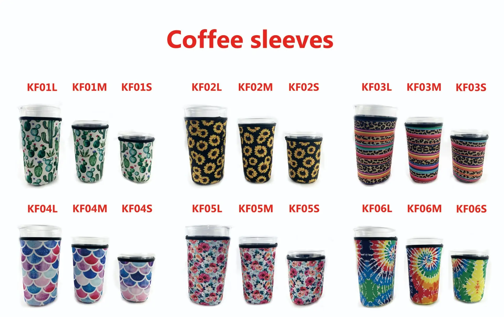 Popular Designs Neoprene Coffee Cup Holder Large Size Coffee Cup Sleeve for 30-32oz