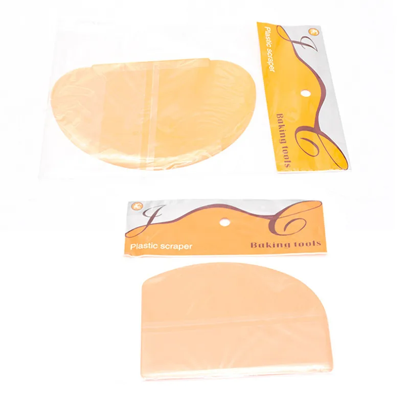 Soft Flexible Plastic Dough Cream Scraper Cake Spatula Pastry Butter Cutter Baking Cake Pastry Tools for Bread Making