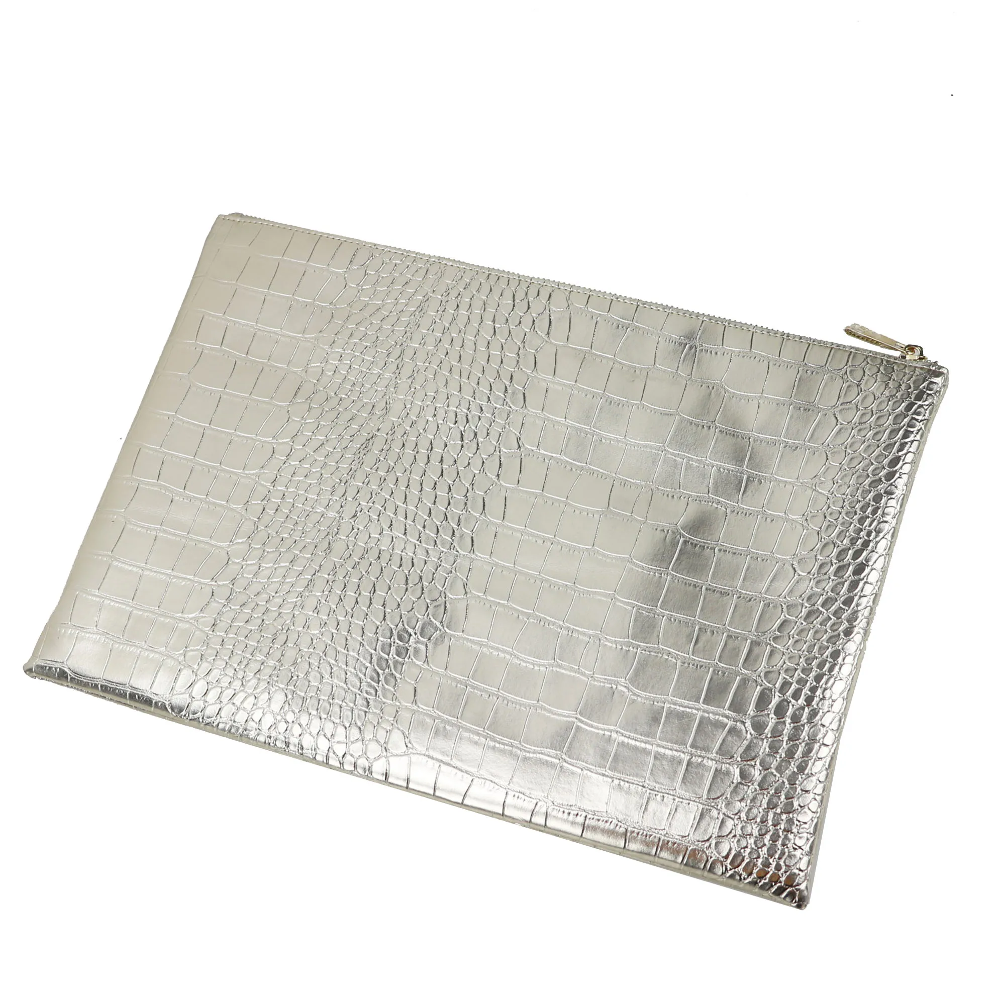 cheap price crocodile embossed PU leather clutch ladies hand bags