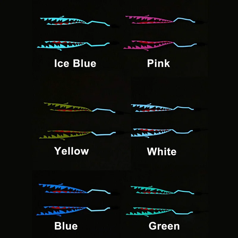 Светильник для мотоциклетного шлема EL, наклейки для шлема холодного света, предупреждающий мигающий сигнал для ночной езды, полосатая наклейка, лампа