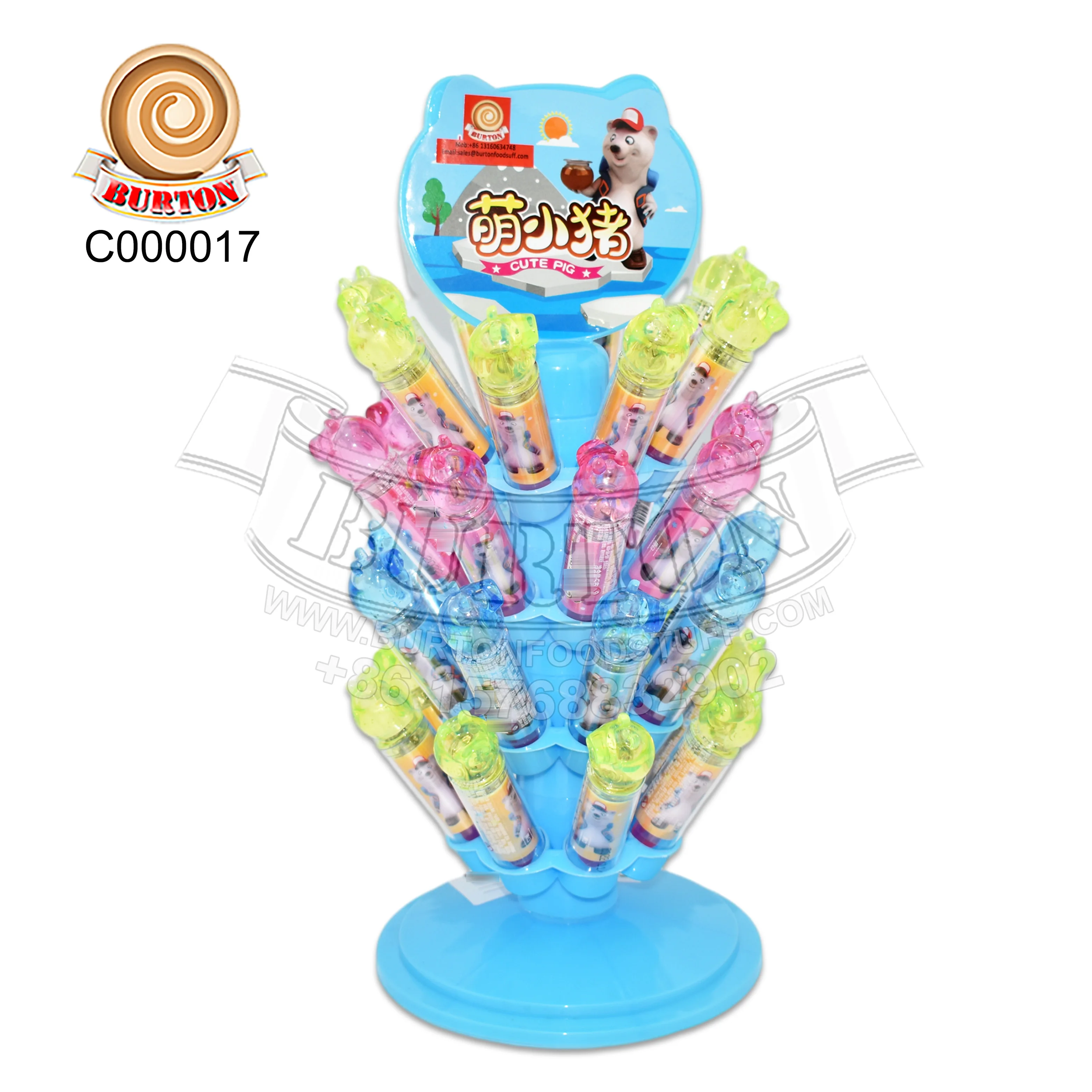 Милый красочный поросенок помада игрушка со сладким фруктовым вкусом жесткие конфеты