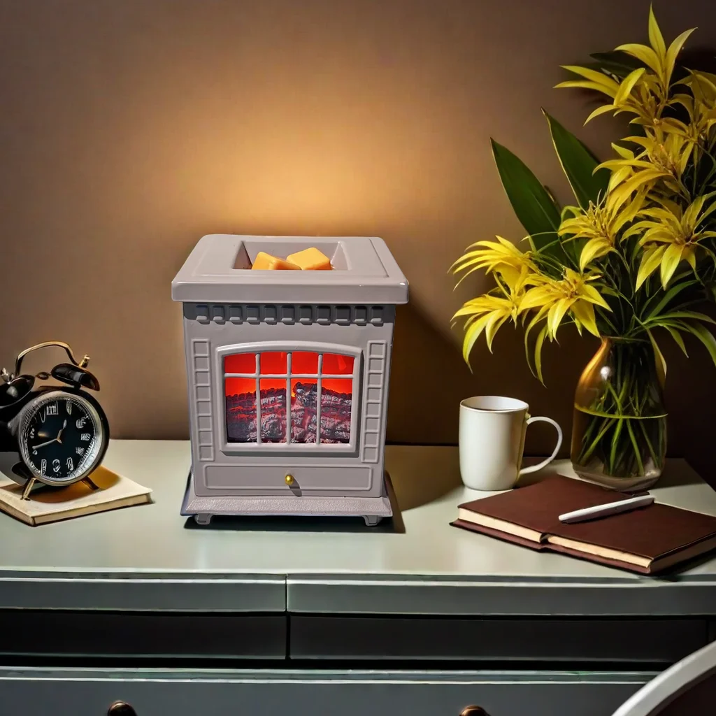 Hot Sale Popular Fireplace Shape Electric Candle Wax Warmer Tart Wax Melt Burner For Night Light Home Gifts Wax Burner