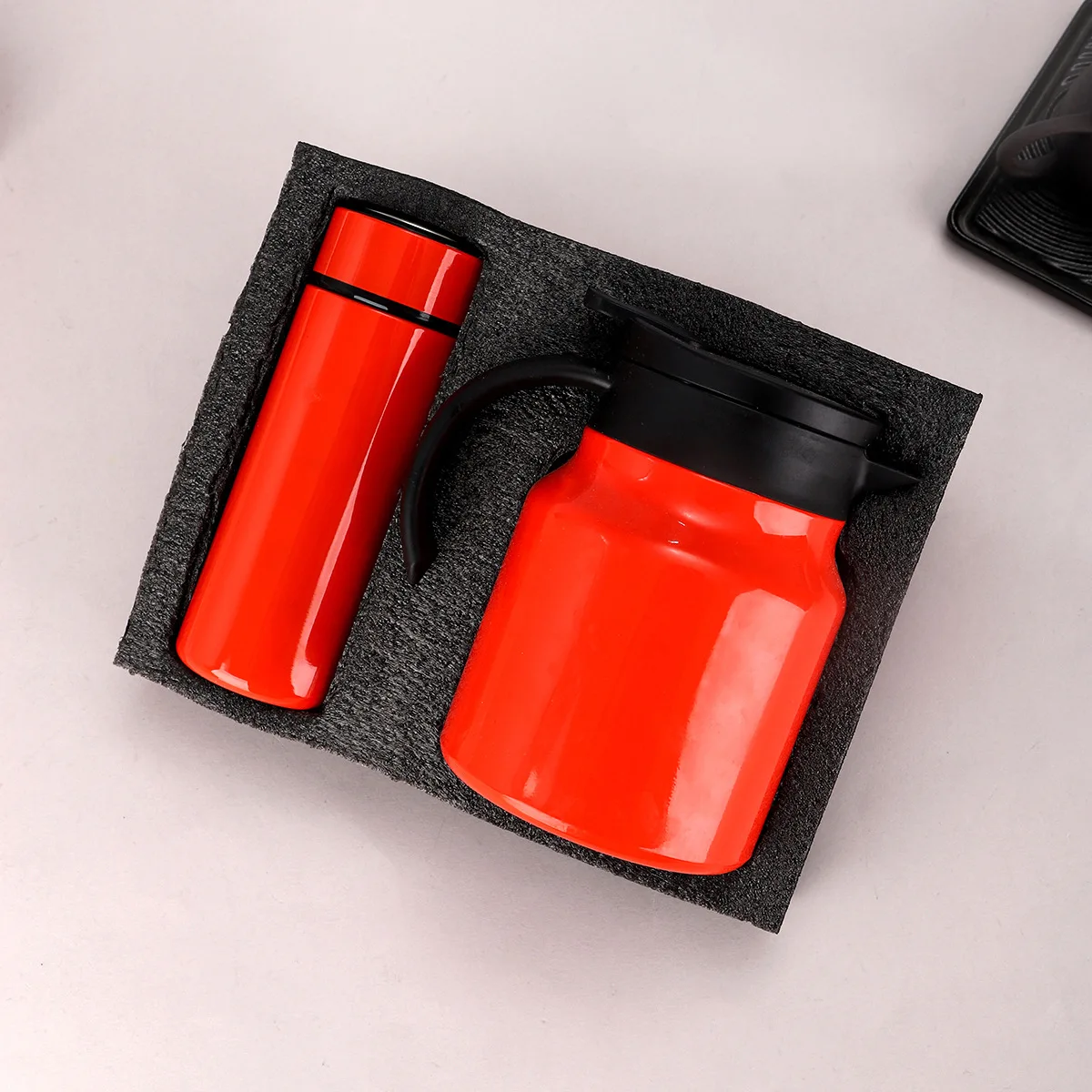 Stainless Steel Gift Set Stew Teapot Straight Cup Business Set Custom Logo Gift Thermos Cup Set