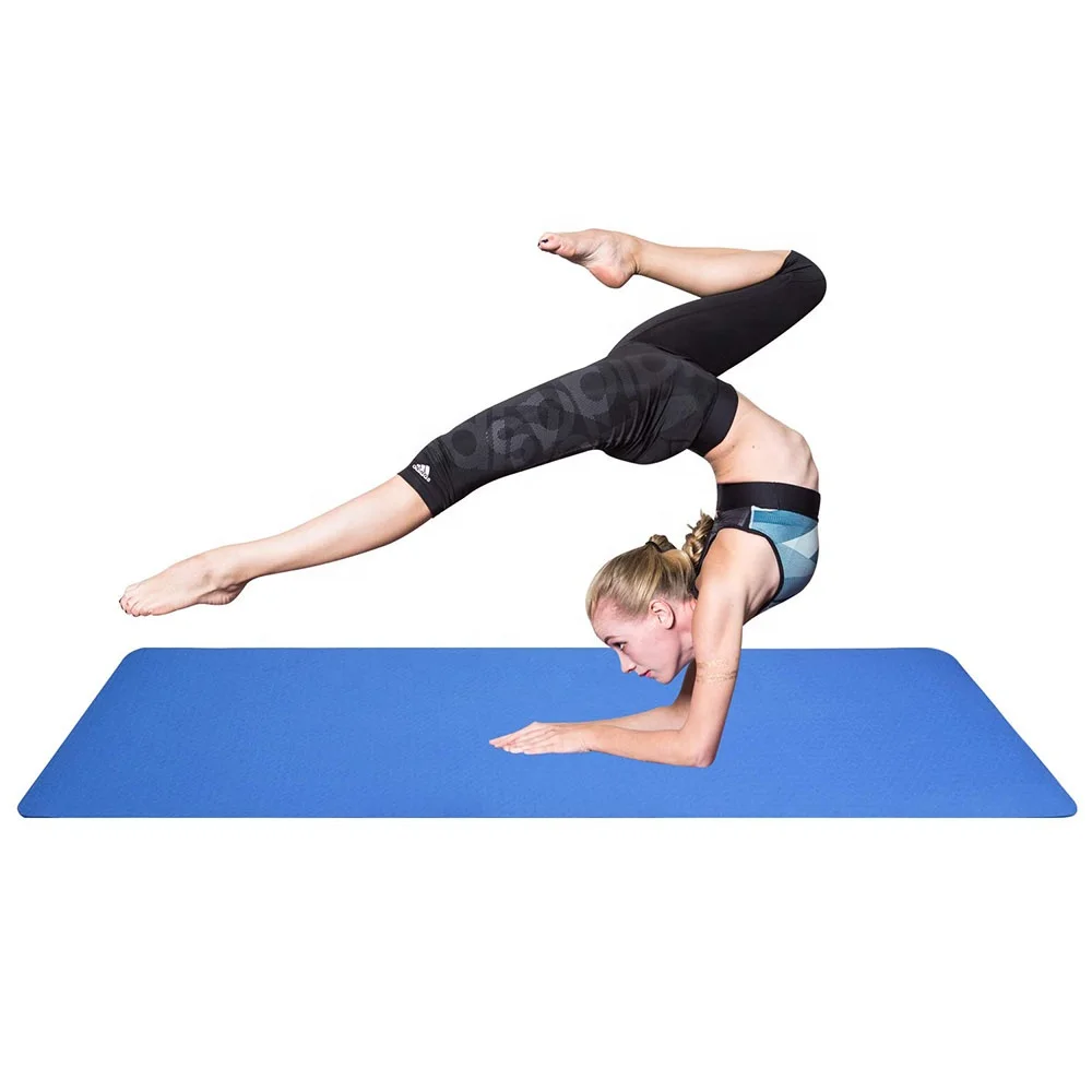 eco-friendly tpe yoga mat manufacturer wholesale price waterproof yoga mat custom one color anti-slip exercise mats for fitness