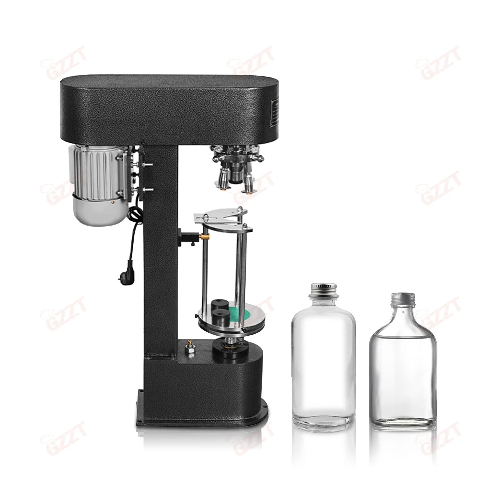 15mm-46mm Cap Dia. Adjustable Tray Semi-automatic Capper for Aluminum Ropp Caps Sealing Capping Machine Glass Plastic Bottle