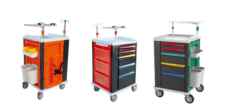 Luxury ABS Plastic Medical Emergency Hospital Drug Trolley