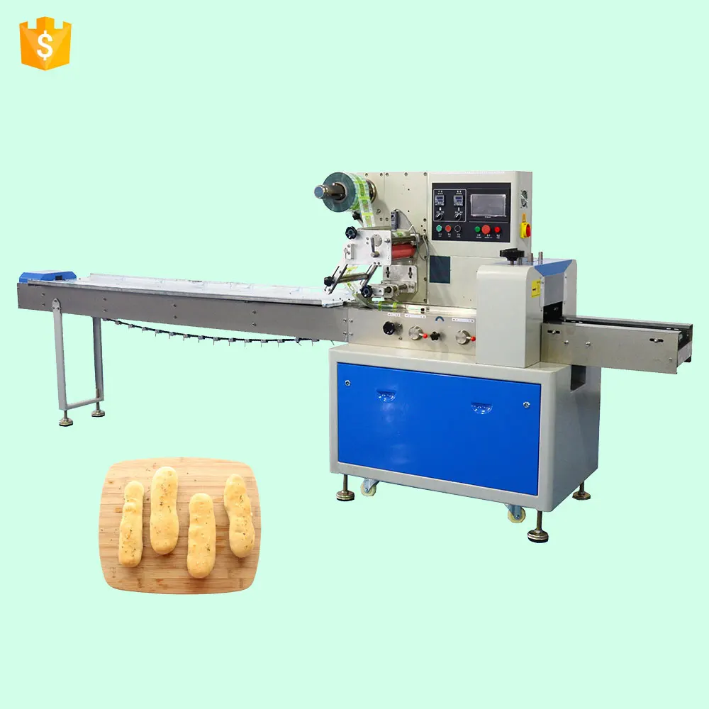 
ZE250 Automatic Small Bakery Breadsticks Bread Flow Pack Pouch Packing Machine Price 
