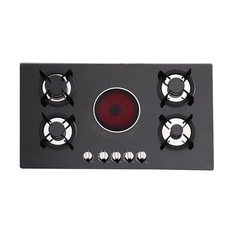 
Modern Fashion 5 Burner Gas Cooker Stove Electric Induction Hybrid Cooktop 