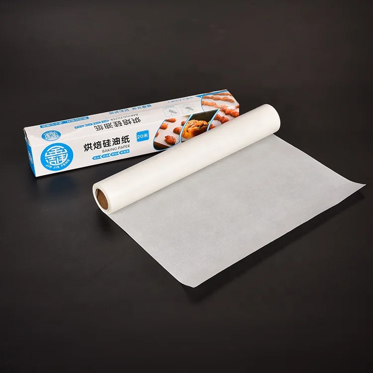 Custom logo Wood Pulp silicone coated parchment food greaseproof paper