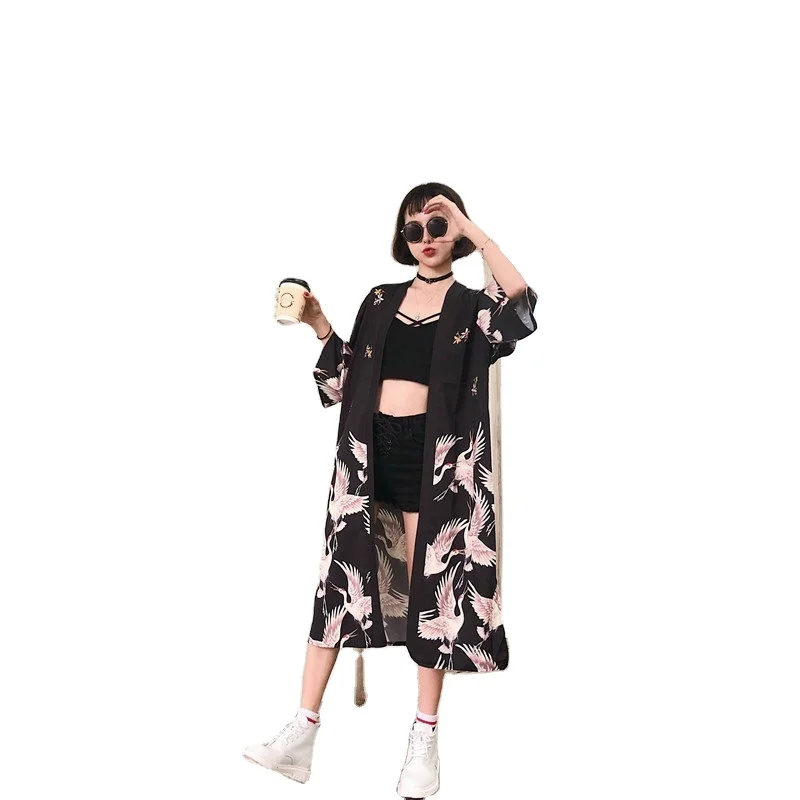 Kimono Cardigan Womens Tops And Blouses Japanese Streetwear Women Tops Summer 2021 Long Shirt Female Ladies Blouse Women Clothes