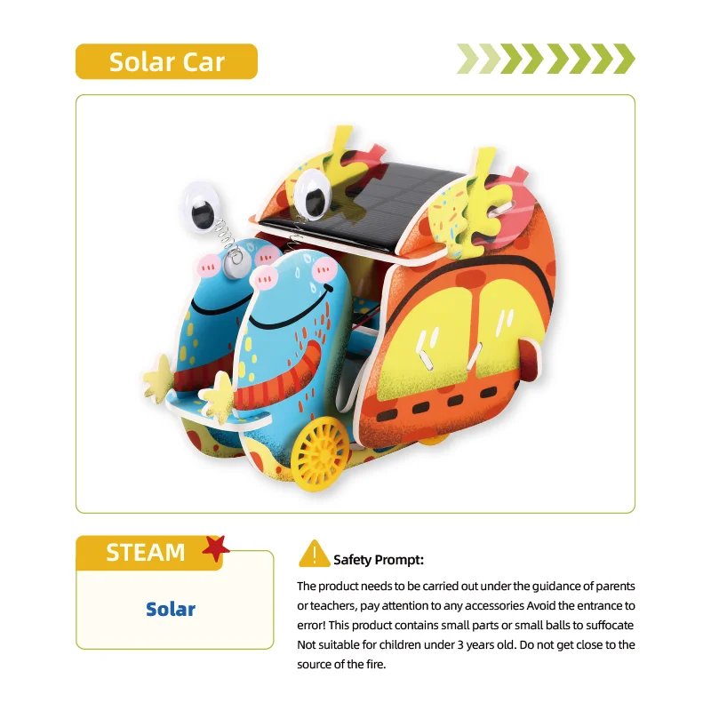 DIY science experiment kit 3D puzzle solar car children educational toys