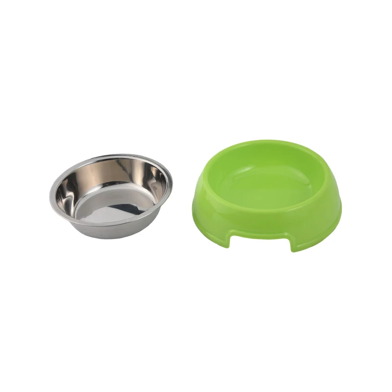 Wholesale Custom New Design Stainless Steel Dog Bowl Colorful Eco-friendly PP Non-slip Pet Bowl