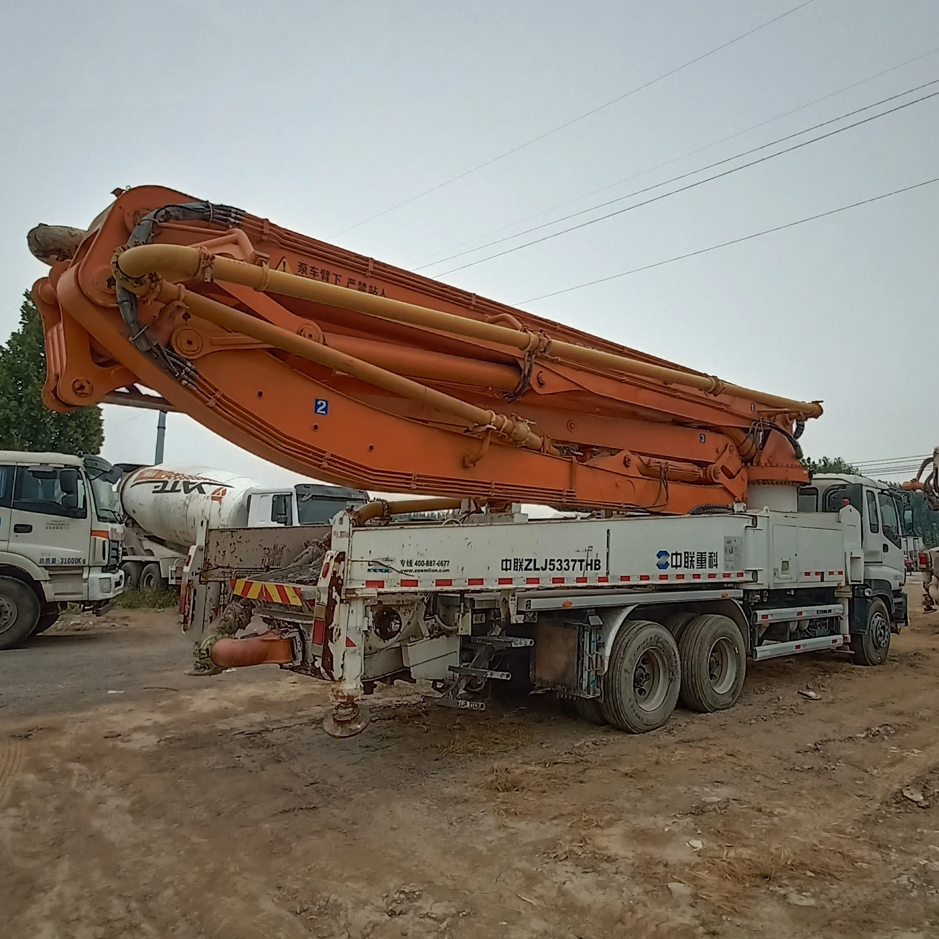 Good Condition Used 37M 38M 47M Boom Concrete Pump Truck For ISUZU BENZ