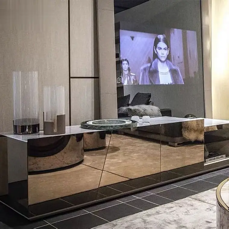 TV cabinet light luxury Italian video and audio cabinet modern simple storage cabinet high-end Customization