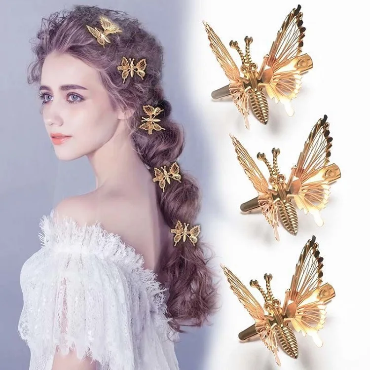 Factory direct sales the Moving Butterfly Hairpin Sen Series Girl Metal Hairpin