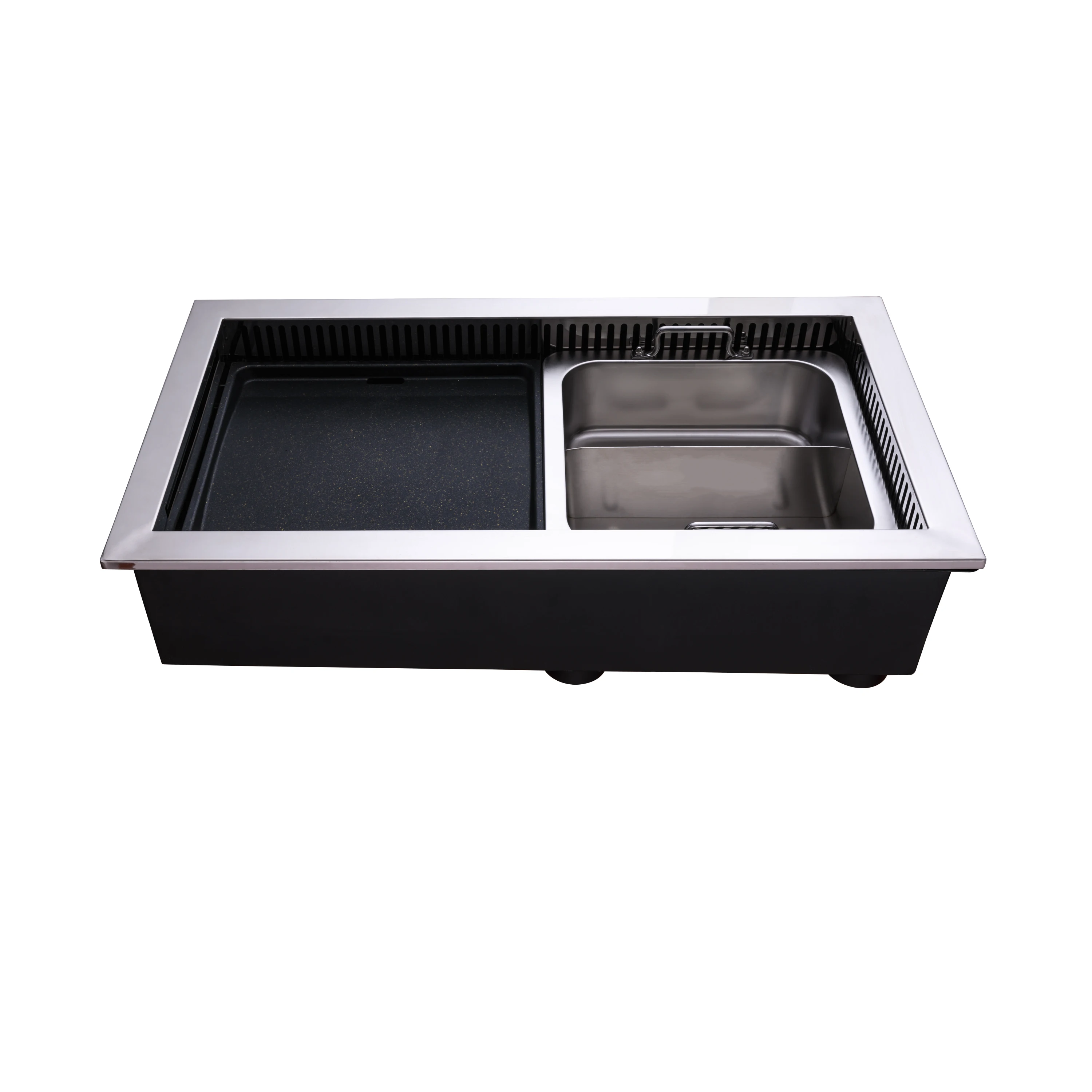Electric Shabu Shabu Hot Pot Table with Smokeless Dinning Table with Hotpot Burner Hot Pot Table