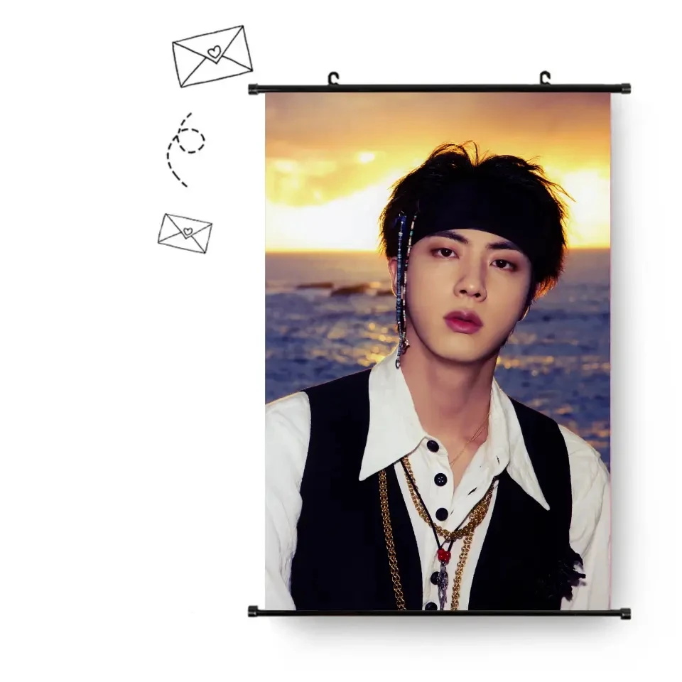 Оптовая продажа, KPOP Bangtan Boys Jin Sea of Island, фото, гобелен, тканевый плакат, Висячие фотографии