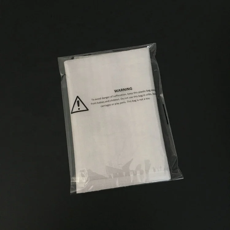 
Custom Cellophane Polybag Packaging Clear Plastic Opp Poly Bag with Suffocation Warning Bags 