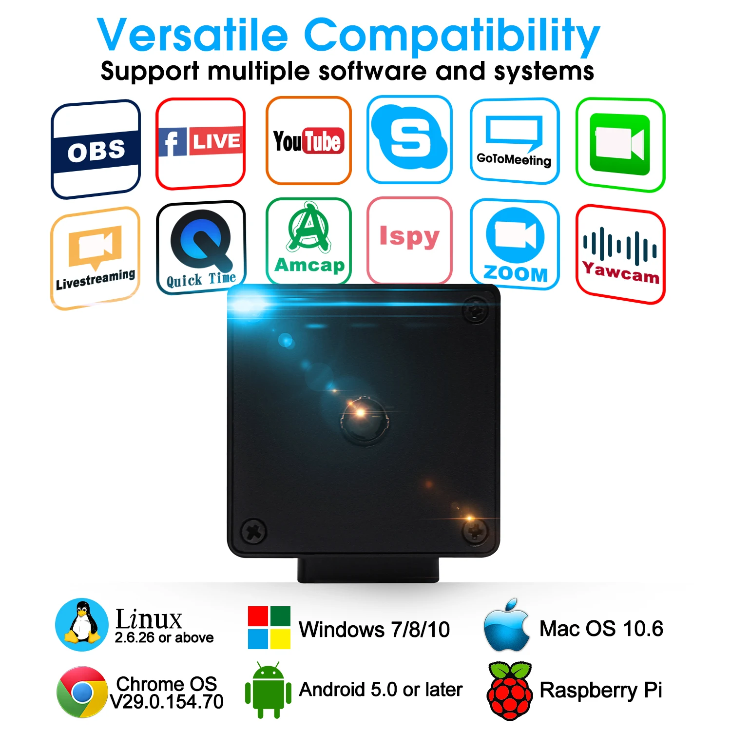 ELP Sony IMX214 Sensor 3840*2880 13MP Auto Focus Mini USB Camera with 75 degree no distortion lens ELP-USB13MAF-KV75